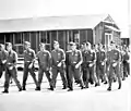 Flight Cadets marching to a ground class.