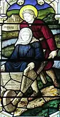 St Cuthmann and his mother in St Swithun's Church, East Grinstead