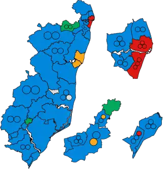 2019 results map
