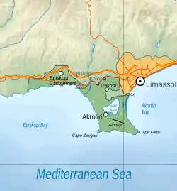 Episkopi Cantonment in the Eastern Sovereign Base Area