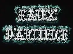 Title card with film's name in elaborate white lettering with decorative flourishes against a dark background