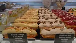 Éclairs at Fauchon in Paris.