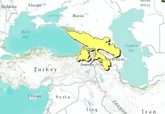 Ecoregion territory (in yellow)