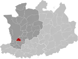 Location of Edegem in the province of Antwerp