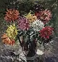 Edgars Vinters, Dhalies, Oil on cardboard; 73 x 68&nbsp;cm, 1981 (Private collection)