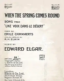 A Voice in the Desert, recited with music by Edward Elgar