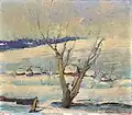 Winter landscape from Olcza, 1910
