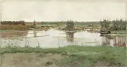 Nicolaas Bastert (1890/1919): Een waterplas in een weiland, Rijksmuseum Amsterdam
