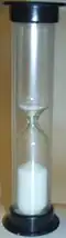 A contemporary sand timer