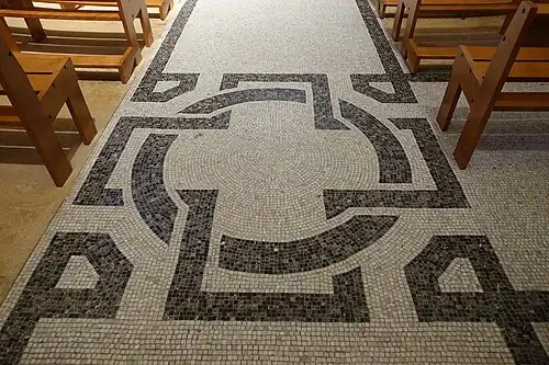 Ceramic floor in Nave