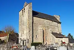 The fortified church of Saint-Julien, in Nespouls