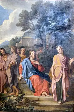 "Jesus and the Samaritan" by Noel Coypel (Transept)