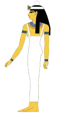 modern drawing of a noble woman with a head cone