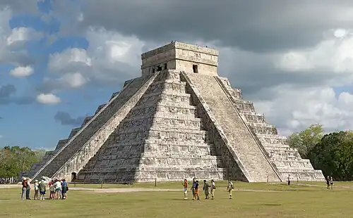 Image 42Mesoamerican step-pyramid nicknamed El Castillo at Chichen Itza (from Portal:Architecture/Ancient images)