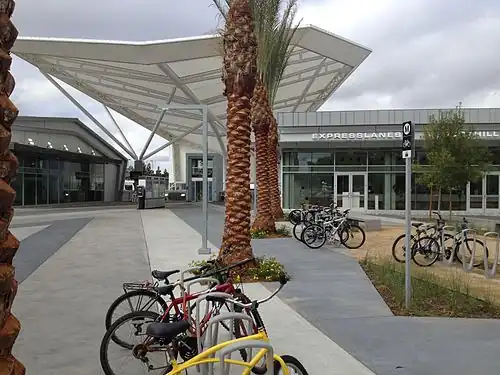 El Monte station entrance plaza