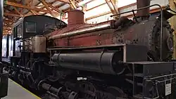 Shay locomotive No. 11, partially dismantled in the "House of Gears", Mount Rainier Railroad and Logging Museum