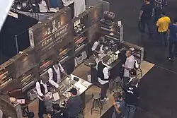 A bird's-eye view of the Electronic Cigarette Convention in Anaheim, California, United States in 2013.