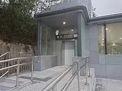 Entrance C (elevator entrance, not open)