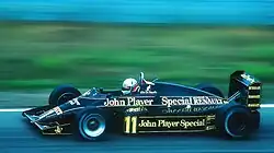 Elio de Angelis driving the 94T at the 1983 Dutch Grand Prix