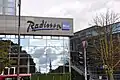 Radisson Blu Hotel Latvija, the only skyscraper of the street
