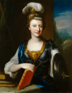 Elizabeth Carter as Minerva, goddess of wisdom, by John Fayram (painted between 1735 and 1741), NPG