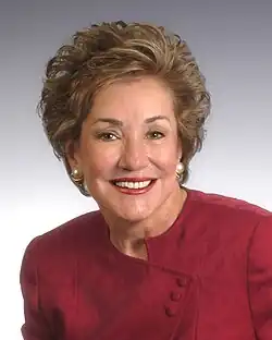 Former United States Secretary of Transportation, United States Secretary of Labor and United States Senator from North Carolina Elizabeth Dole (B.A. 1958)[385]