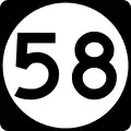 Vermont Route 58 marker