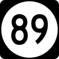 Iowa Highway 89 marker
