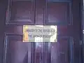 Plaque outside the embassy