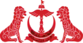 Emblem that was used before 1959 with motto (القاىٔم بامان الله, translated “The one who stands (or rules) by the protection of God”)