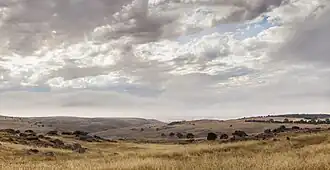 View towards southeast from Randell Road 4&nbsp;km (2.5&nbsp;mi) west of Palmer