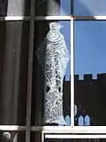 Engraving of St Cuthbert, Coventry Cathedral
