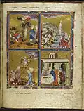 Angels in the Golden Haggadah.