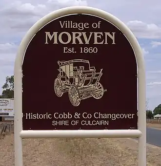 Entering Village of Morven
