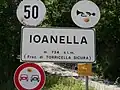 Entrance sign to Ioanella