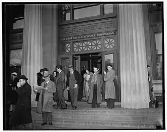 Entrance to the SEC headquarters building.