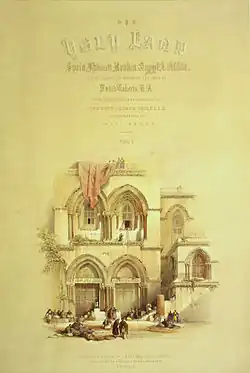 The ladder on the front page of the 1842–1849 The Holy Land, Syria, Idumea, Arabia, Egypt, and Nubia[22]