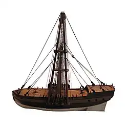 Entreprenant (1680) as a masting hulk