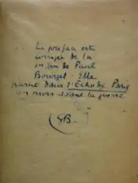Handwritten note on yellowed paper.