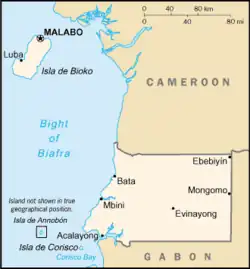 Location of Equatorial Guinea