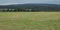 Ergenstein (Mitte) aus Süden vom Kemeler Rücken near Kemel; and Windrad near Berghausen and Westerwald (Horizont)