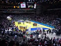 Interior before a handball game