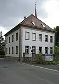 The parish house belonging to the church used to be the primary school in the village