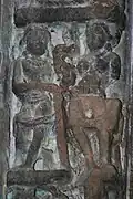 Eroded Fresco on the Sarasawti temple wall - Archaeological treasure.