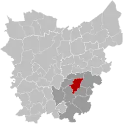 Location of Erpe-Mere in East Flanders