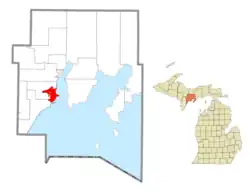 Location within Delta County
