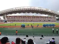 Inside stadium