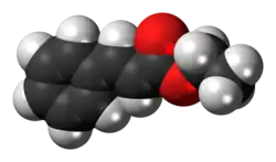 Ball-and-stick model of ethyl cinnamate
