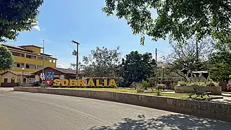 "Eu Amo Sobrália" ("I love Sobrália") in the Ivo Teodoro de Sousa Square