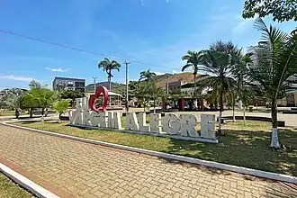 "Eu Amo Vargem Alegre" ("I love Vargem Alegre") in the Israel Nunes Square